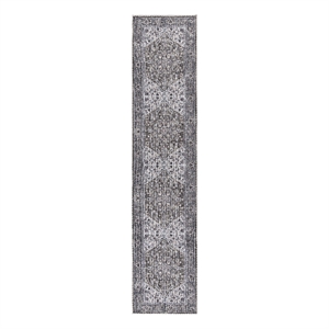 Nourison New Concept Washables 2'2&quot x 10' Olive Ivory Vintage Indoor Rug