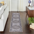 Nourison New Concept Washables 2' x 6' Olive Ivory Vintage Indoor Rug