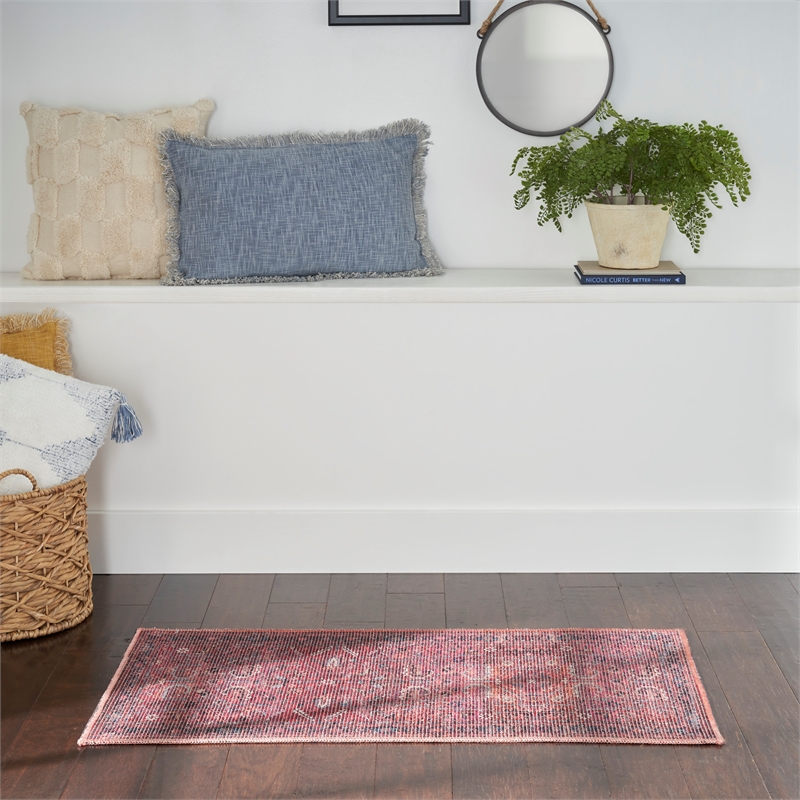 Nourison New Concept Washables 3' x 5' Brick Vintage Indoor Rug