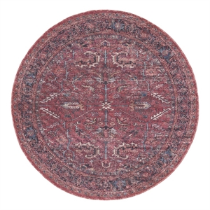 Nourison New Concept Washables 5'3&quot x Round Brick Vintage Indoor Rug