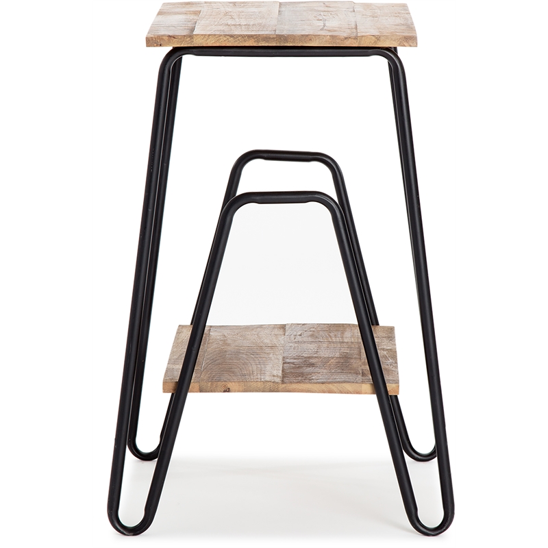 ClickDecor Cooper Industrial Side Table Brown