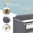 ClickDecor Bella Upholstered Daybed and Trundle Dark Gray