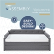 ClickDecor Bella Upholstered Daybed and Trundle Dark Gray