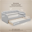 ClickDecor Bella Upholstered Daybed and Trundle Beige