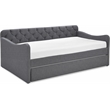 ClickDecor Carmina Tufted Daybed and Trundle Dark Gray