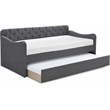 ClickDecor Carmina Tufted Daybed and Trundle Dark Gray