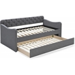 ClickDecor Carmina Tufted Daybed and Trundle Dark Gray