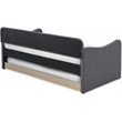ClickDecor Carmina Tufted Daybed and Trundle Dark Gray