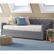 ClickDecor Carmina Tufted Daybed and Trundle Dark Gray