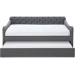 ClickDecor Carmina Tufted Daybed and Trundle Dark Gray