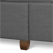 ClickDecor Edmond Storage Bed wAdjustable Height Headboard Queen Size Dark Gray
