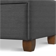 ClickDecor Edmond Storage Bed wAdjustable Height Headboard Queen Size Dark Gray