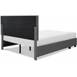 ClickDecor Edmond Storage Bed wAdjustable Height Headboard Queen Size Dark Gray