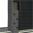 ClickDecor Edmond Storage Bed wAdjustable Height Headboard Queen Size Dark Gray