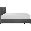 ClickDecor Edmond Storage Bed wAdjustable Height Headboard King Size Dark Gray