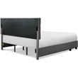 ClickDecor Edmond Storage Bed wAdjustable Height Headboard King Size Dark Gray
