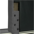 ClickDecor Edmond Storage Bed wAdjustable Height Headboard King Size Dark Gray