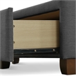 ClickDecor Edmond Storage Bed wAdjustable Height Headboard King Size Dark Gray