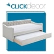 ClickDecor Carmina Tufted Daybed and Trundle Beige