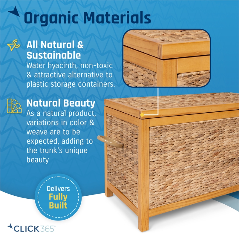 ClickDecor Wilson Farmhouse Wicker Trunk Acacia 30
