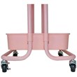 Alexent 4-Tier Plastic Storage Organizer Rolling Cart with Slim Shelves in Pink