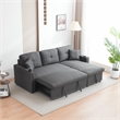 Alexent Traditional Upholstered Fabric Sleeper Sofa -LIGHT GRAY