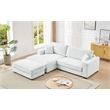 Alexent Modular Sectional Sofa w Ottoman LEFT-Facing Chaise Couch Light Gray