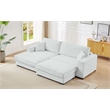 Alexent Modular Sectional Sofa w Ottoman LEFT-Facing Chaise Couch Light Gray