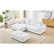 Alexent Modular Sectional Sofa w Ottoman LEFT-Facing Chaise Couch Light Gray