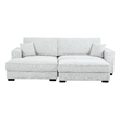 Alexent Modular Sectional Sofa w Ottoman LEFT-Facing Chaise Couch Light Gray