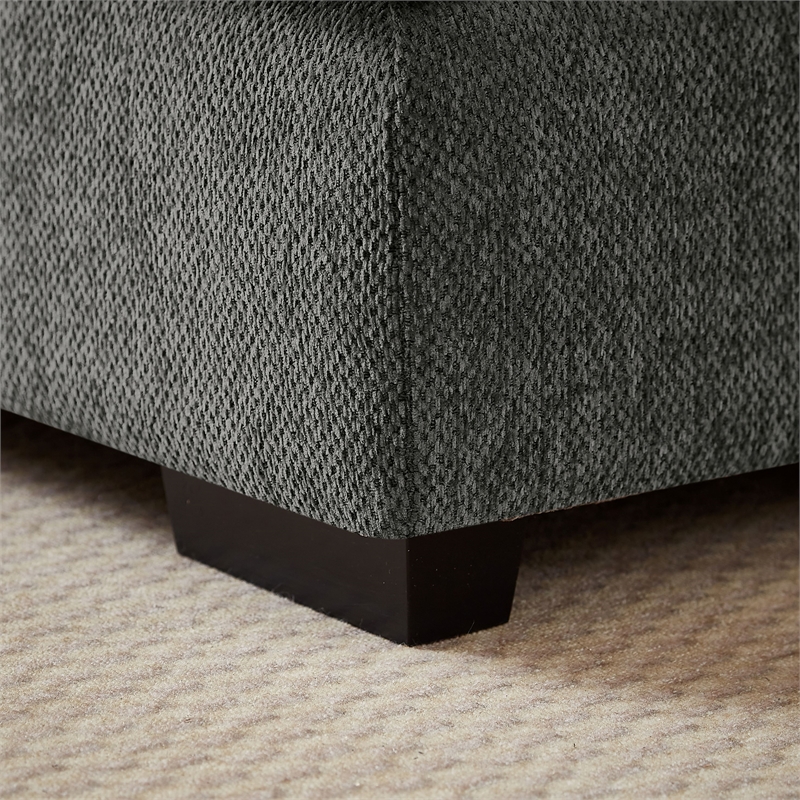 Alexent Modular Sectional Sofa w Ottoman LEFT-Facing Chaise Couch Dark Gray