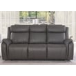 Alexent Leather Recliner Sofa Power Reclining 3 Seater Theater Couch Sofa Gray