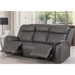 Alexent Leather Recliner Sofa Power Reclining 3 Seater Theater Couch Sofa Gray