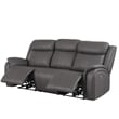Alexent Leather Recliner Sofa Power Reclining 3 Seater Theater Couch Sofa Gray