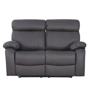 Alexent Leather Recliner Loveseat Power Lift Reclining Sofa Theater Seating Gray
