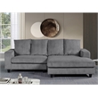Alexent Sectional Sofa Deep Seat Couch Fabric Sleeper Chaise Couch Gray