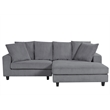 Alexent Sectional Sofa Deep Seat Couch Fabric Sleeper Chaise Couch Gray