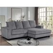 Alexent Sectional Sofa Deep Seat Couch Fabric Sleeper Chaise Couch Gray