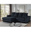 Alexent Fabric Sectional Sofa Deep Seat Left Facing Sleeper Chaise Dark Gray