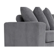 Alexent Fabric Sectional Sofa Deep Seat Left Facing Sleeper Chaise Gray