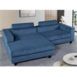 Alexent Deep Seat Sofa Sectional Fabric Sleeper Couch Bed Blue