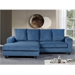 Alexent Deep Seat Sofa Sectional Fabric Sleeper Couch Bed Blue