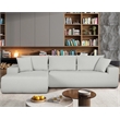 Deep Couch White Chenille Fabric Sofa 108
