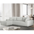 Deep Couch White Chenille Fabric Sofa 108
