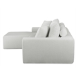 Deep Couch White Chenille Fabric Sofa 108
