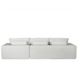 Deep Couch White Chenille Fabric Sofa 108