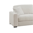 Modular Loveseat with Ottoman Chaise Chenille Wide Couch Sectionals White