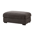Modular Loveseat with Ottoman Chaise Chenille Wide Couch Sectionals Dark Gray