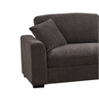 Modular Loveseat with Ottoman Chaise Chenille Wide Couch Sectionals Dark Gray
