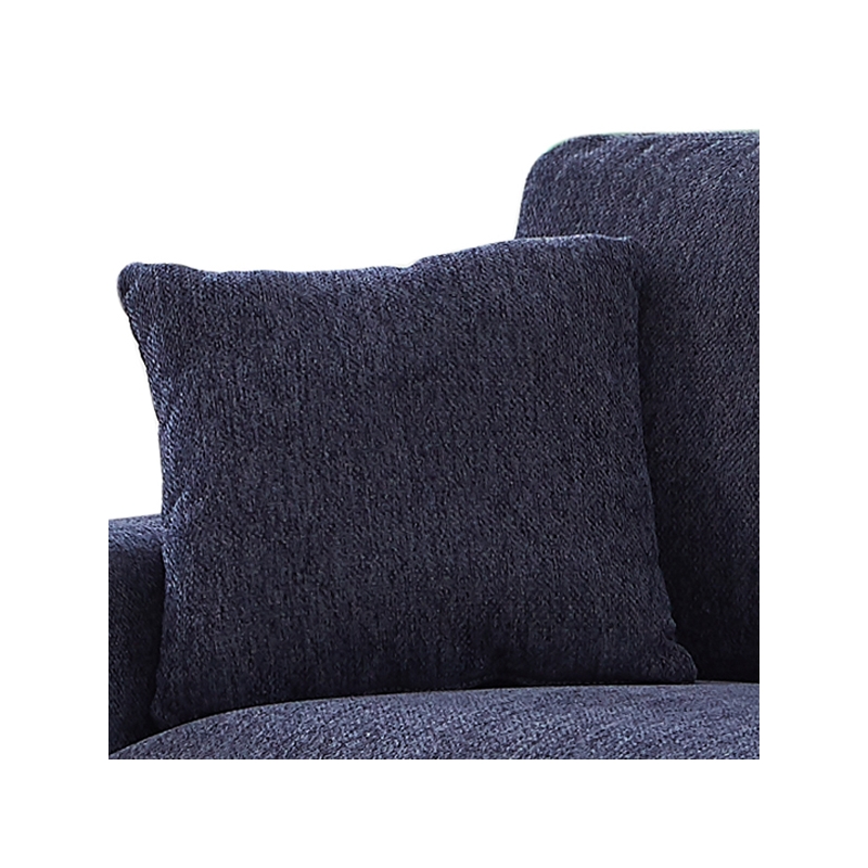 Wide Sectional Sofa with Chaise 3 Seat Modular Sofa Chenille Couch Blue